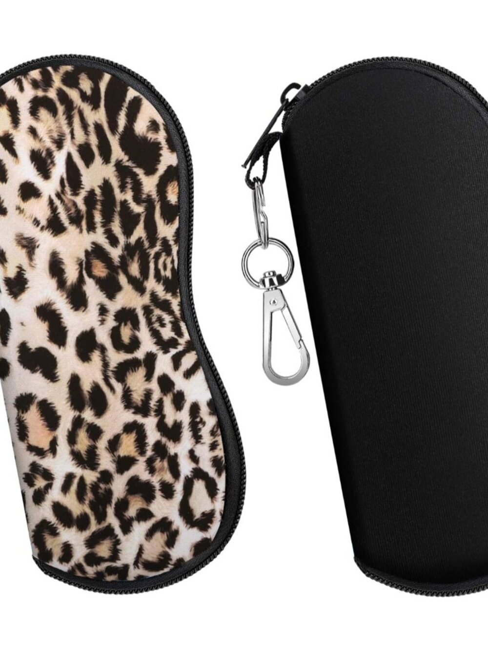 Sunglasses Soft Case 2 Pack, Ultra Light Portable Neoprene Zipper Glasses Case,